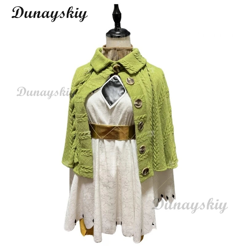 Sylphiette Greyrat Cosplay Costume Wig Anime Mushoku Tensei Cute Suit Dress Jobless Reincarnation Green Sweater Halloween