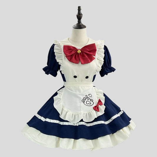 Cat Lolita Maid Dress Costumes Cosplay New Cute for Cat Girls Woman Waitress Maid Party Stage Costume size S-5XL Anime  DRESSES SS69 39.69 Navy Blue / 5XL / CHINA|Maid