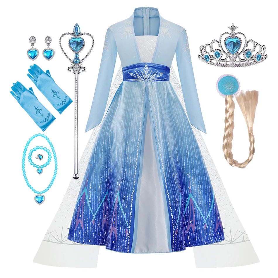 Disney Elsa Princess Dress for Girls - Long Sleeve A-Line