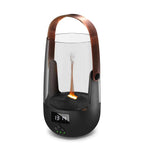 Retro Flame 200ml Evaporative Aromatherapy Humidifier with 3 Timer Settings Ambient Mood Lighting for Home Decor and Relaxation