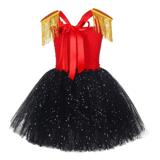 SS69 Nutcracker Soldier Tutu Dress for Girls, Halloween Christmas Costume