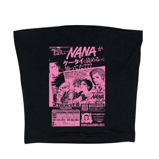 Y2k Nana Osaki Graphic T Shirts  Casual Harajuku Streetwear Japanese Clothes Fashion Rock Punk Sleeveless Tanks & Camis Coquette SS69 17.69 Black6 / M