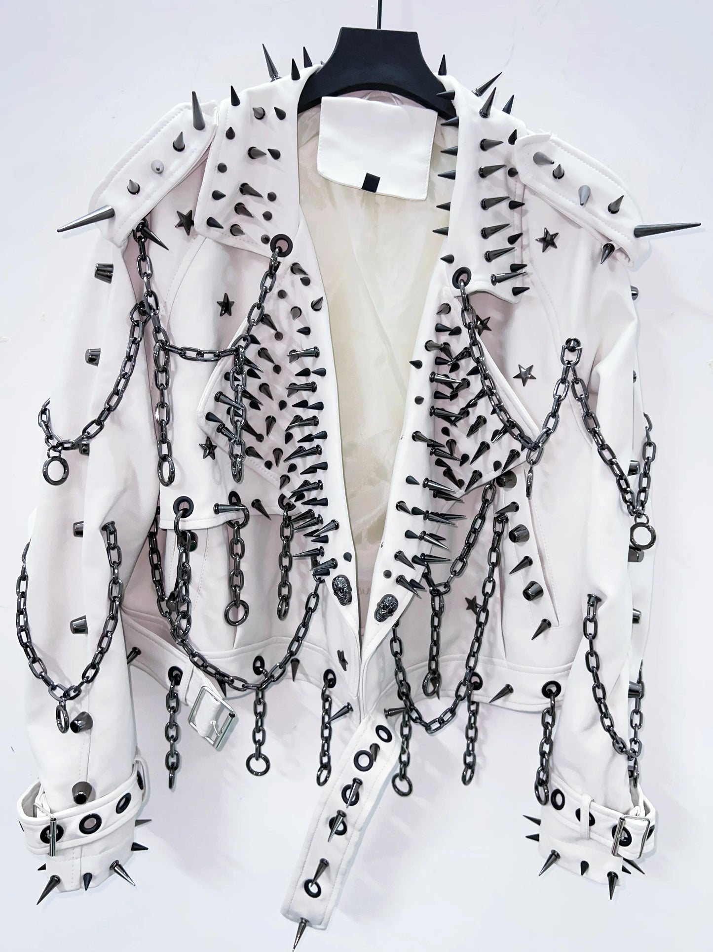 vintage Leather  y2k  Jacket Skull Jacket Punk Jacket  gothic Leather gothic clothes y2k fashion y2k clothes  harajuku Jacket SS69