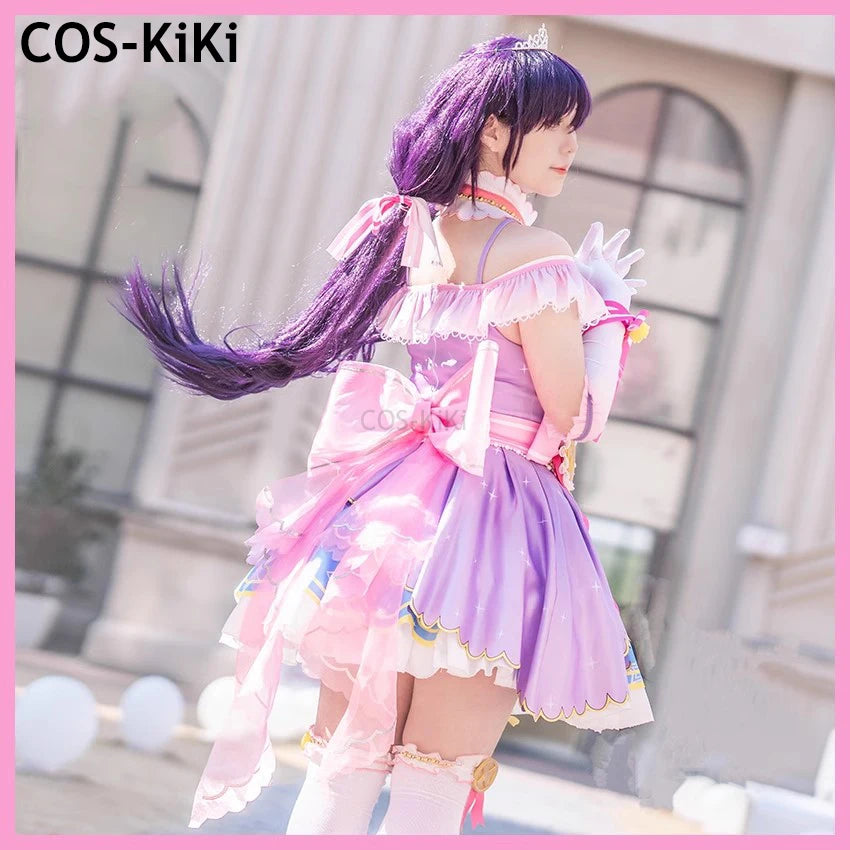 COS-KiKi Anime Lovelive Aqours Tojo Nozomi/Nishikino Maki All Members Fireworks Awakening Lolita Singing Suit Cosplay Costume SS69