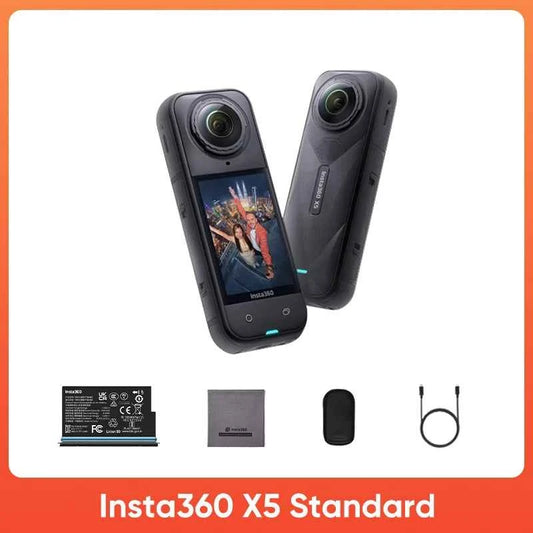 Insta360 X5 15m Waterproof Now arrival 72MP 360° Video X5 Action Camera New Wind Guard 185 mins Run Time Newest