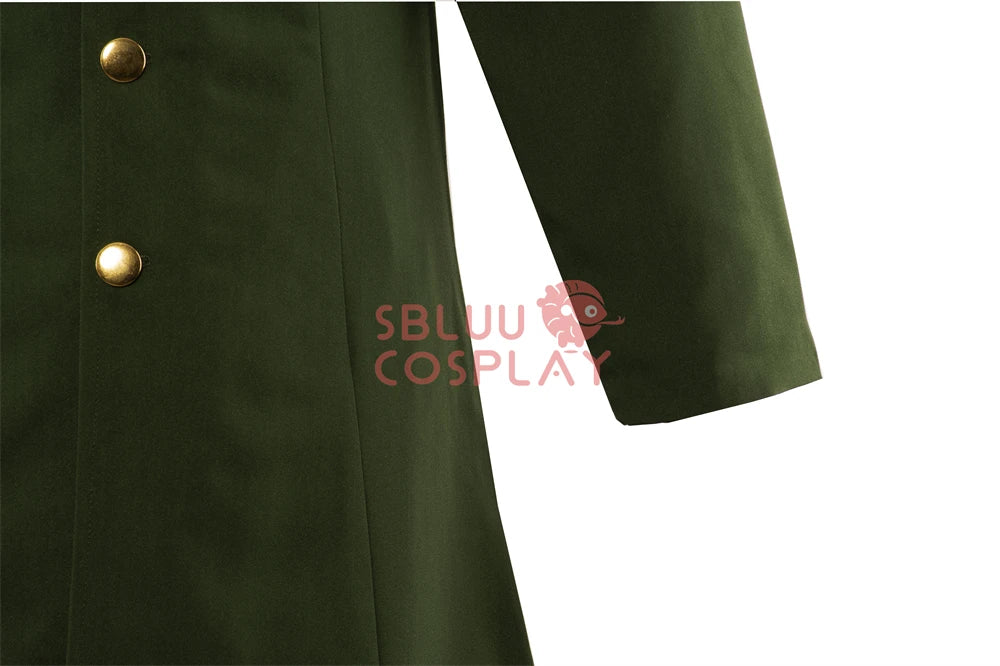 SBluuCosplay Anime Noriaki Kakyoin Cosplay Costume Dark Green Uniform Outfit Halloween Party Costume Upgrade Version