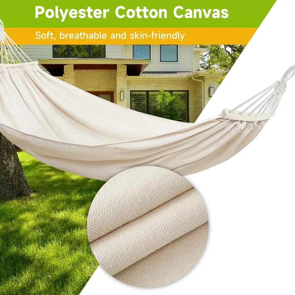 Hammock Chair Swing Camping Hammock Thickened Durable Fabric Canvas Single Hammocks Travel Swing Hanging Bed Outdoor Hammock