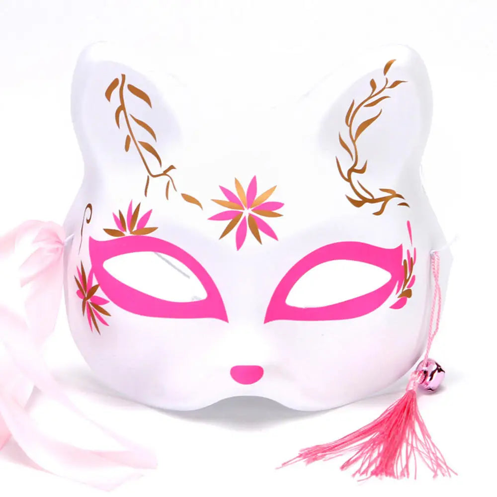 Exaggerated Rabbit Ear Mask - Black & White PVC Costume Accessory