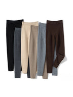 CHICUU Women 100% Cashmere Legging elasticity Slim Pants Autumn Winter Thick Basic Leggings Soft Warm Cashmere Knitwear SS69