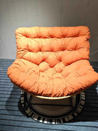 Realife Woven Rattan Rocking Chair Comfortable Soft Bag For Sitting Or Lying Lazy Rocking Chair Balcony Home Use Wrought Iron