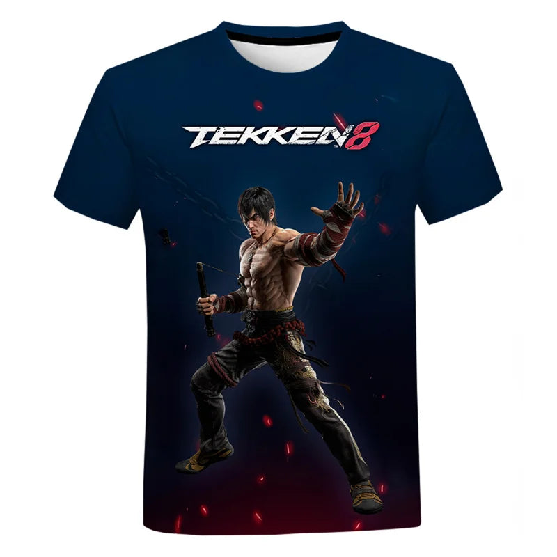 Fighting New Game Tekken 8 3D Printed T Shirt For Men Clothes Harajuku Streetwear T-Shirt For men Crewneck Short Sleeve Tops SS69