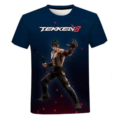 Fighting New Game Tekken 8 3D Printed T Shirt For Men Clothes Harajuku Streetwear T-Shirt For men Crewneck Short Sleeve Tops SS69