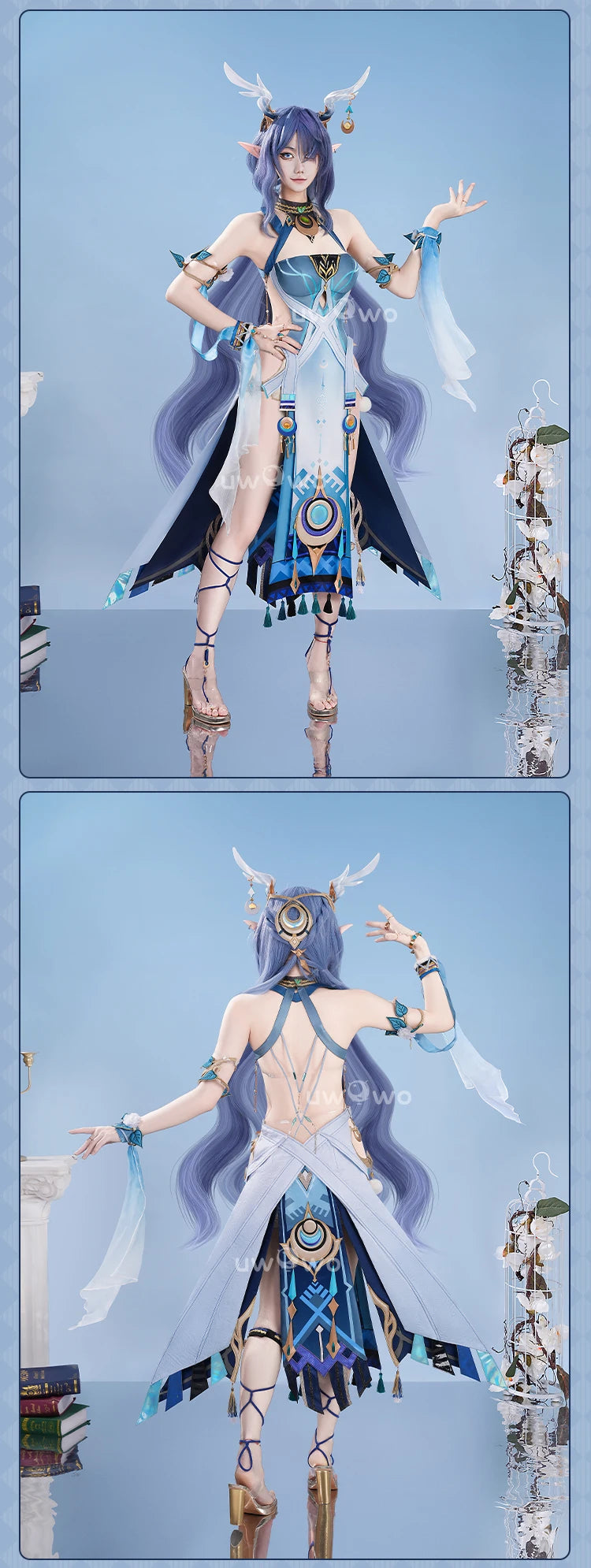 UWOWO Lauma Cosplay Collab Series: Genshin Imapct Lauma Cosplay Costume With Ears XS-2XL Halloween Costume