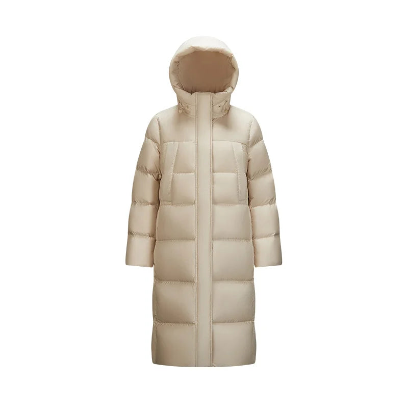 Semir Women's Long Hooded Down Jacket - 90% Duck Down