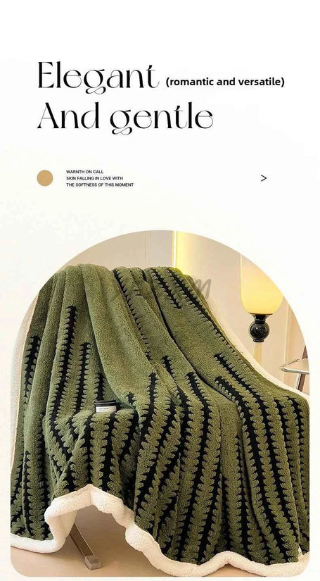 Thicken Warm Flannel Blanket Super Soft Fluffy Queen Blanket Single Double Size Cozy Skin-friendly Multifunctional Nap Blanket