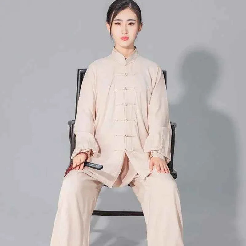 Chinese Tai Chi Uniform Cotton Wushu Kung Fu Clothing Kids Adults Martial Arts Wing Chun Suit Taichi Performance Tang Suit Taiji