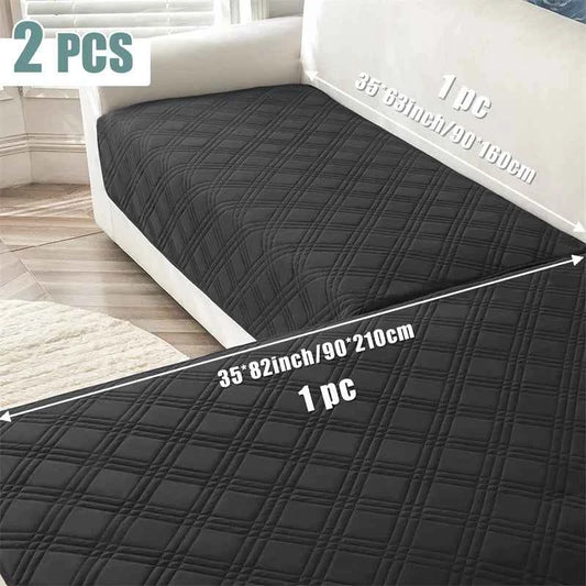 2pcs/Set Water Repellent Pets Kids Corner Sofa Seat Cover Anti Dirty Dog Bed Mattress Cover Non-Slip Chaise Longue Slipcover