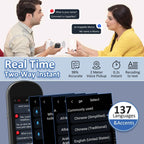 Z2 Instant AI Voice Translator Portable 3.1 inch Touch Screen Real Time Translator with Recording Photo for Travel Learn Meeting