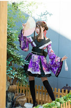Traditional Japanese Kimono Dress for Women - Printed Pink