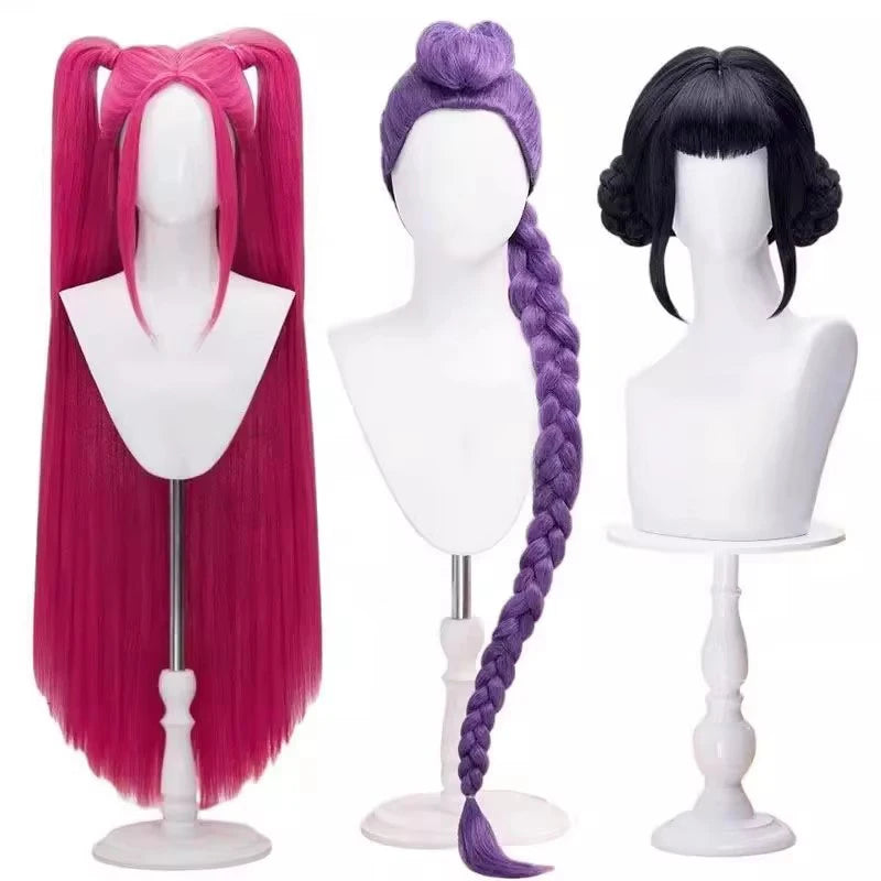 Black Golden Rumi Zoey Mira Cosplay Cosplay Costume Wig Women Suit Halloween Party Role Playing Outfit
