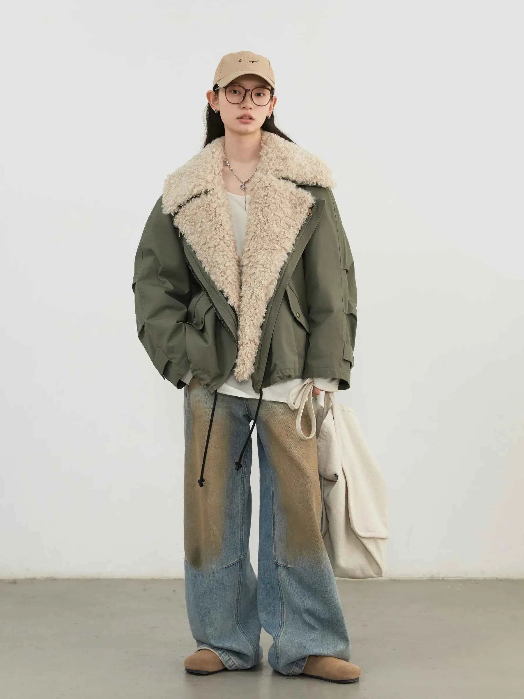 CHIC VEN Women Coats Streetwear Loose Casual New Retro Motorcycle Cotton Jacket Thick Warm Female Overcoat Autumn Winter 2026