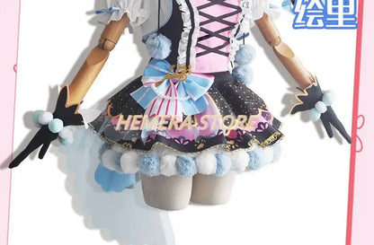 In Stock Anime LoveLive Cat Twin Tail Arcade Game 9 Characters Cosplay Costume Tojo Nozomi Nico Honoka Umi Rin Maki Eli Full Set - SS69
