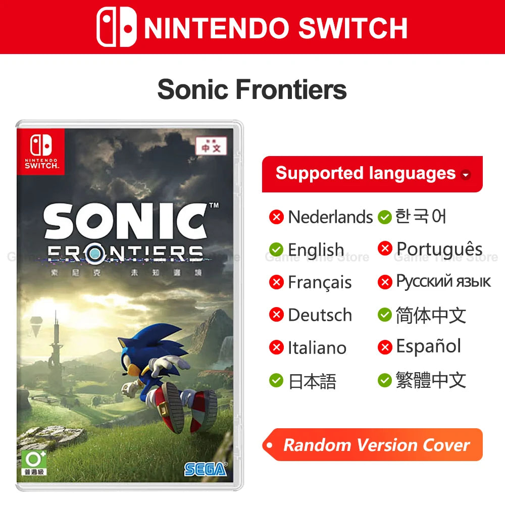 Sonic Frontiers Nintendo Switch Game Deals 100% Official Physical Game Card Action Genre for Switch OLED Lite Game Console SS69 41.69 Random Cover / CHINA