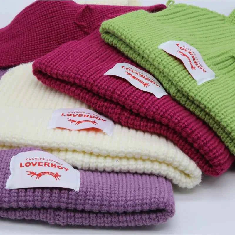 Long fox Ears Knitted Hat Men Women Rabbit Ear Warm Crochet Beanies Kpop Hip Hop Hat Winter Skullies Cap Y2k Christmas Gifty