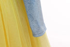 Disney Snow White Princess Dress for Girls - Yellow Stripe Cosplay Costume