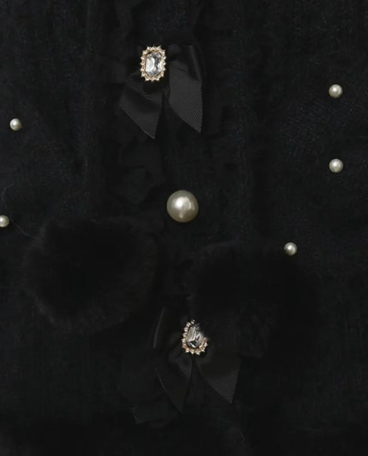 Godivana Lolita Faux Rabbit Fur Cape, Batwing Sleeve Hooded Jacket