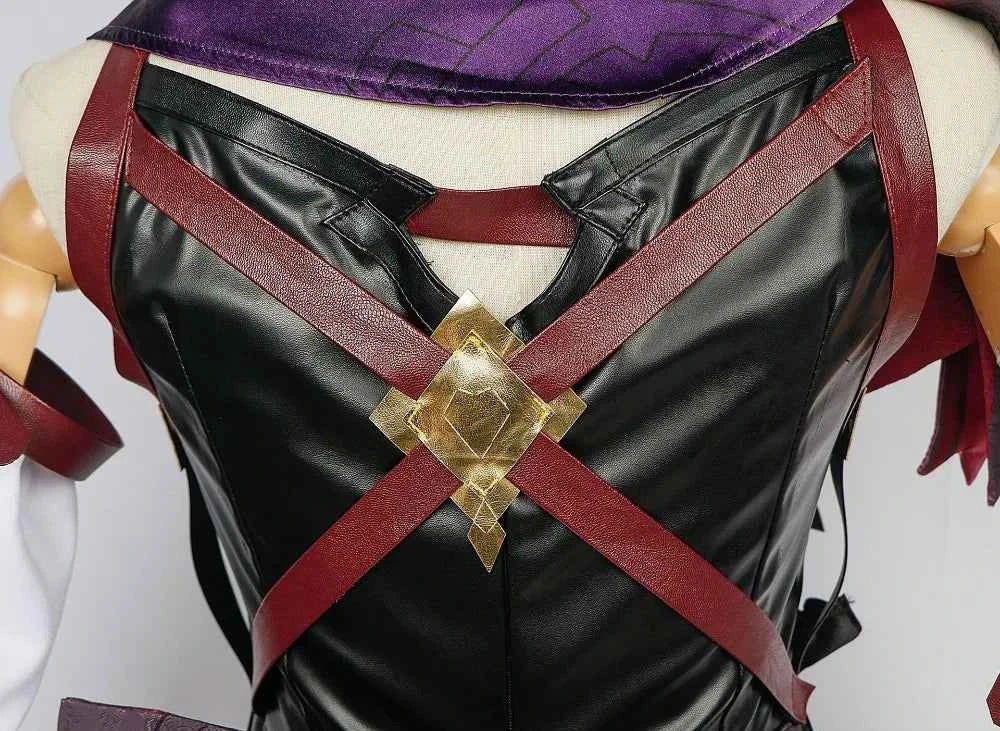 Genshin Impact Fontaine Lyney Cosplay Costume Magician Leather Uniform Short Hair Wig Glove Twins Halloween Carnival Game Outfit