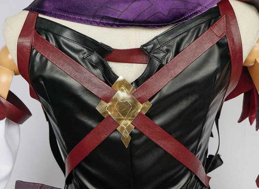 Genshin Impact Fontaine Lyney Cosplay Costume Magician Leather Uniform Short Hair Wig Glove Twins Halloween Carnival Game Outfit