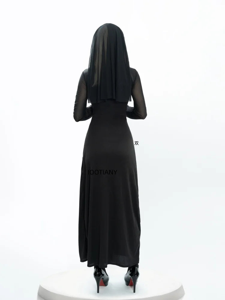 Halloween Cute Female Anime Nun Costume Role Play Performance Clothes Sexy Ladies Performance Fancy Dress Sister Costume New