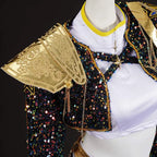 Black Golden Costume Set Cute Dress Up Outfit Halloween Party Cosplay Roleplay Uniform Performance Birthday Fancy Dress