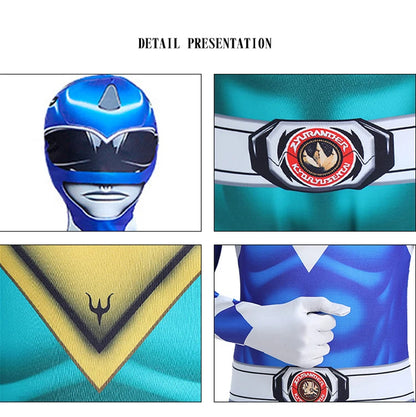 Samurai Sentai Shinkenger Superhero Cosplay Jumpsuit and Mask Set for Adults