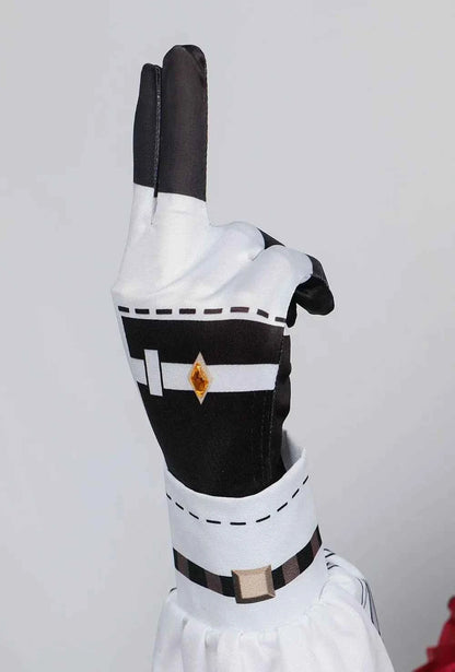 Genshin Impact Fontaine Lyney Cosplay Costume Magician Leather Uniform Short Hair Wig Glove Twins Halloween Carnival Game Outfit