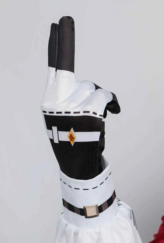 Genshin Impact Fontaine Lyney Cosplay Costume Magician Leather Uniform Short Hair Wig Glove Twins Halloween Carnival Game Outfit