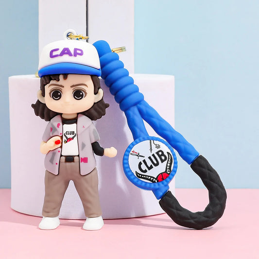 2026 New Fashion Bag Accessories The Horror TV Keychain Mike Will Demogorgon With Strings Rope For Female Children Birthday Gift