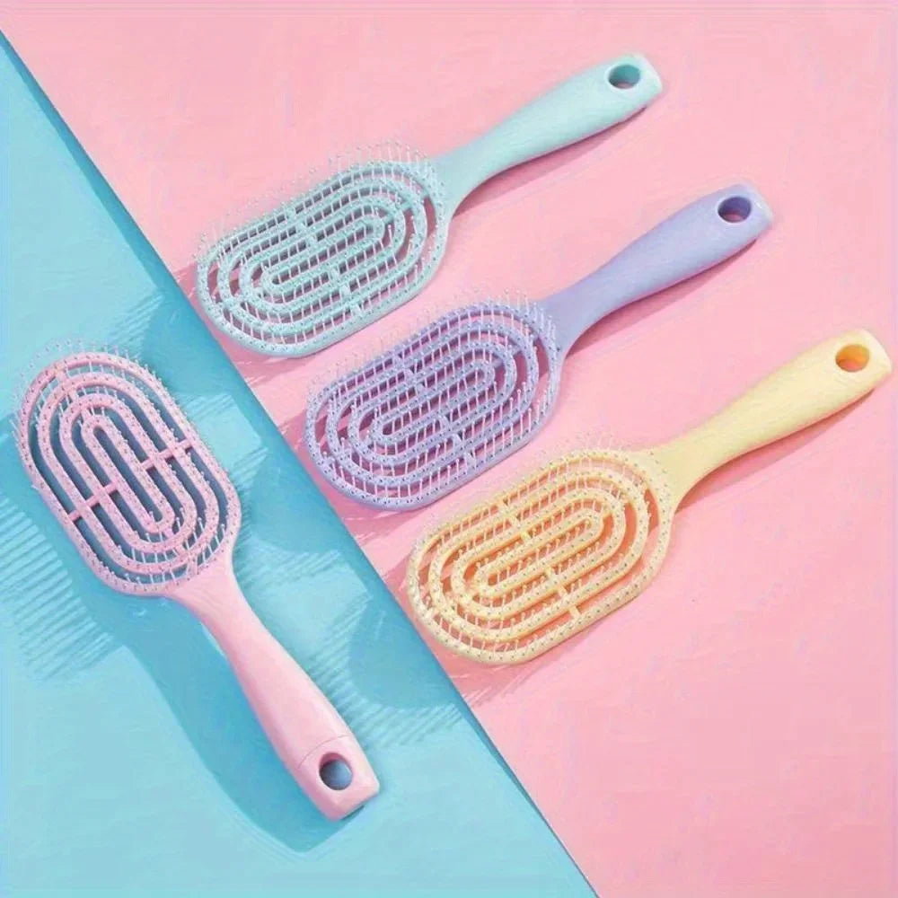 Tangled Hollow Out Massage Comb Detangling Hair Brush Wet Curly Brushes Girl Women Hairs Styling Tools Hair Care Accessories SS69