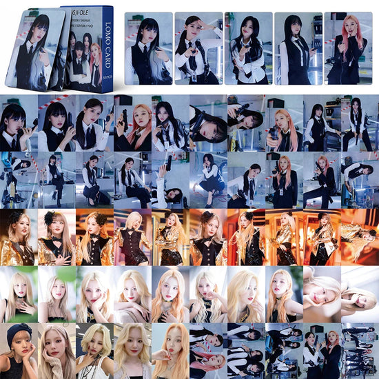 KPOP 55cards/set (G) I-DLE Album Card I FEEL Album GIDLE Ye Shuhua MINNIE Printed Photo Card LOMO Card Gift For Girls Collection SS69