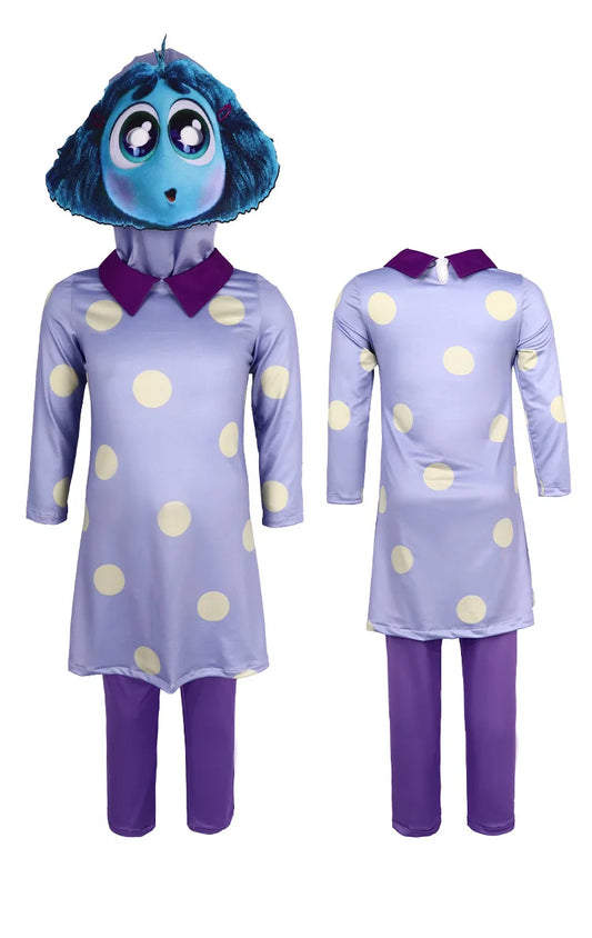 Inside Out Joy Cosplay Costume Unisex Polyester Jumpsuit for Halloween