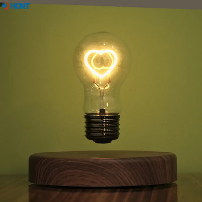 HCNT Magnetic Levitating Light Bulb Desk Lamp with Rotating Heart Bulb