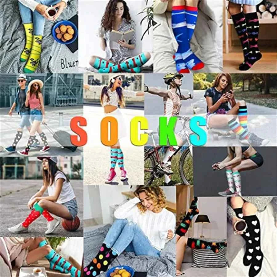 Compression Socks Varicose Veins Blood Circulation Pregnancy 20-30mmhg Nurse Socks Men Women Marathon Golf Cycling Sports Socks