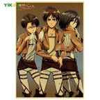 JOJO Retro Kraft Paper Anime JoJo's Bizarre Adventure Posters Decoration Pictures Room Wall Kawaii Bedroom Decoration Home
