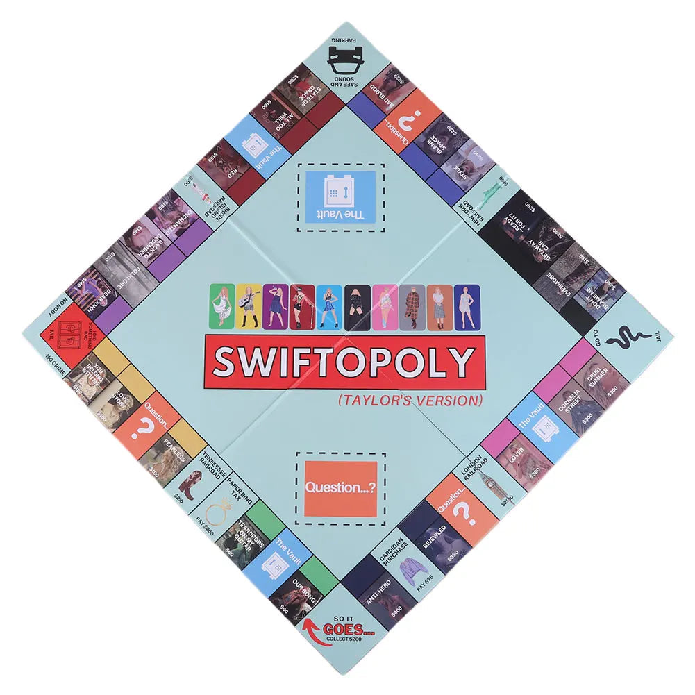 Taylor's Monopoly Board Game Fun Party Family Interactive Chess Games Swiftopoly Board Game Adults Fans Interactive Board Game SS69