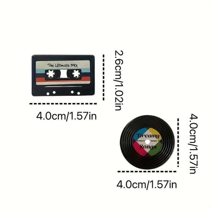 8pcs nostalgic cassette record Magnet set Decorative magnetic fridge Magnets, retro cassette record fridge magnets