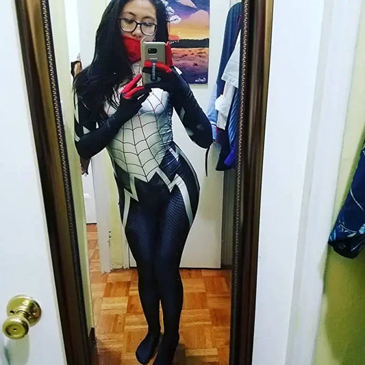 SS69 Cindy Moon Spiderman Cosplay Bodysuit - Stretchy Polyester Zentai Suit