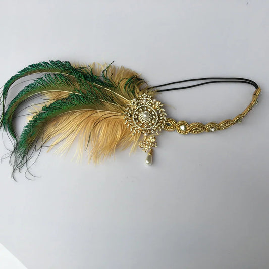 1920s Headpiece Great Gatsby Accessories Flapper Headband Wedding Headpieces for Bride Roaring 20's Art Deco Hair Clip SS69