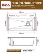 BOSX Stainless Steel Kitchen Sink with Waterfall Faucet