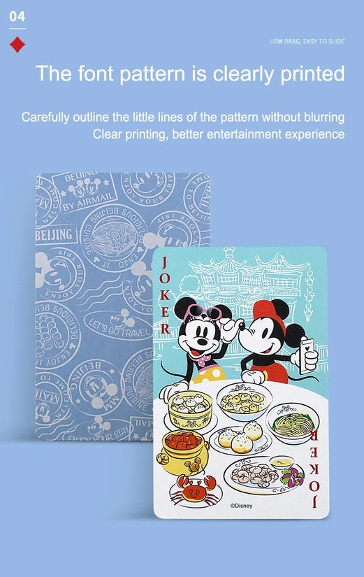 54Pcs/Box Disney Paper Playing Cards Mickey Avengers Frozen Anime Poker Cards Child Adult Desktop Games Toys - SS69